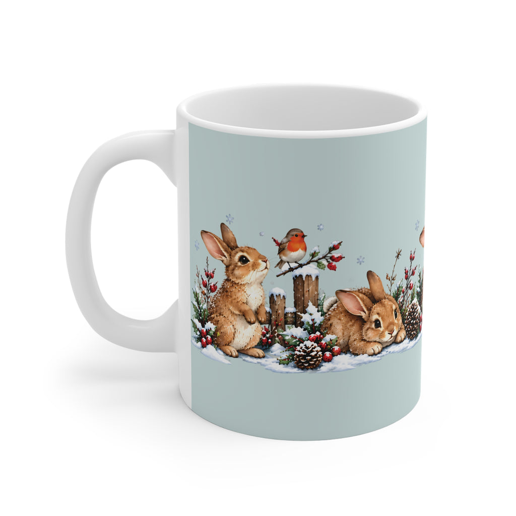 Ceramic Mug - Rabbit Winter Fun