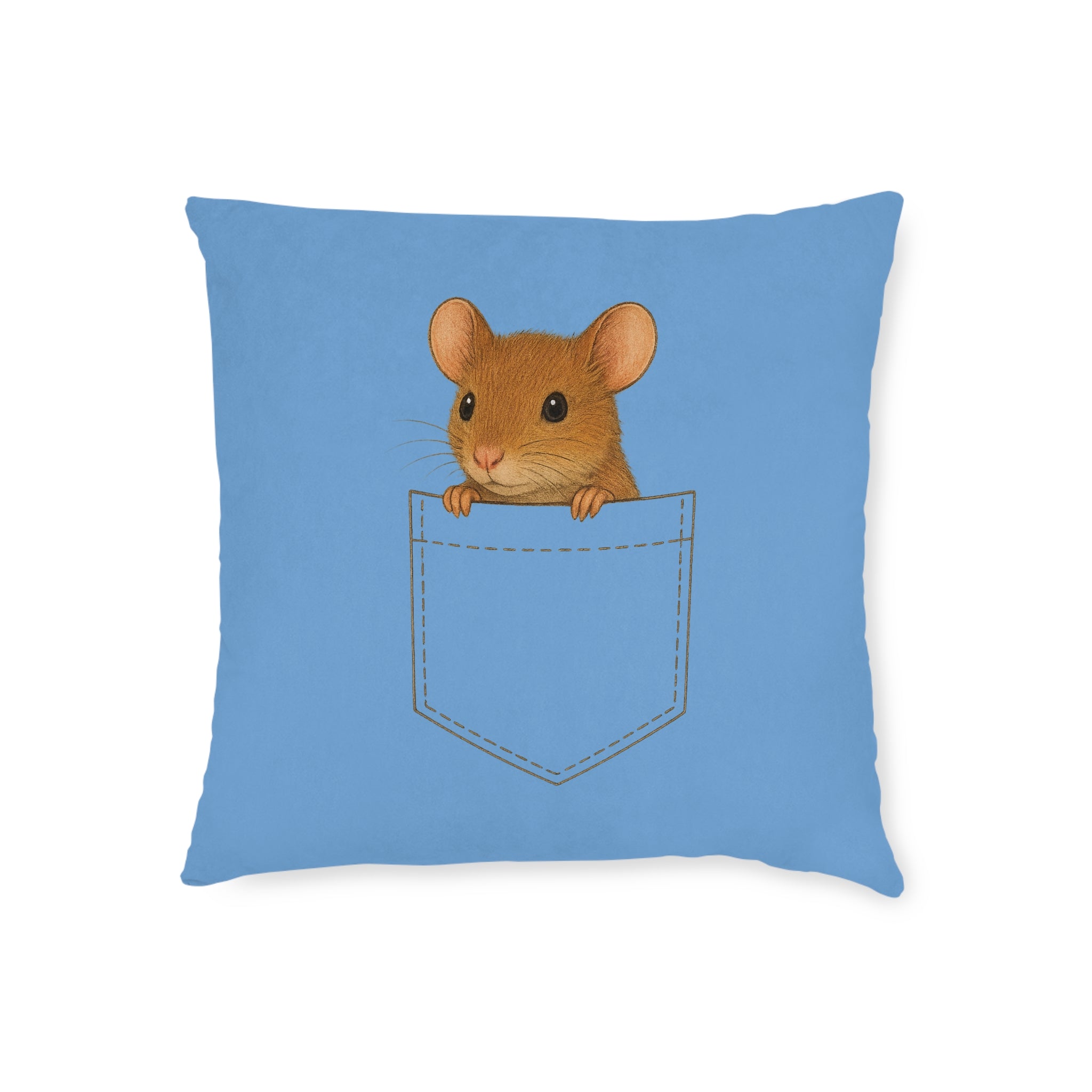 Square Cushion - Mouse in a Pocket Design