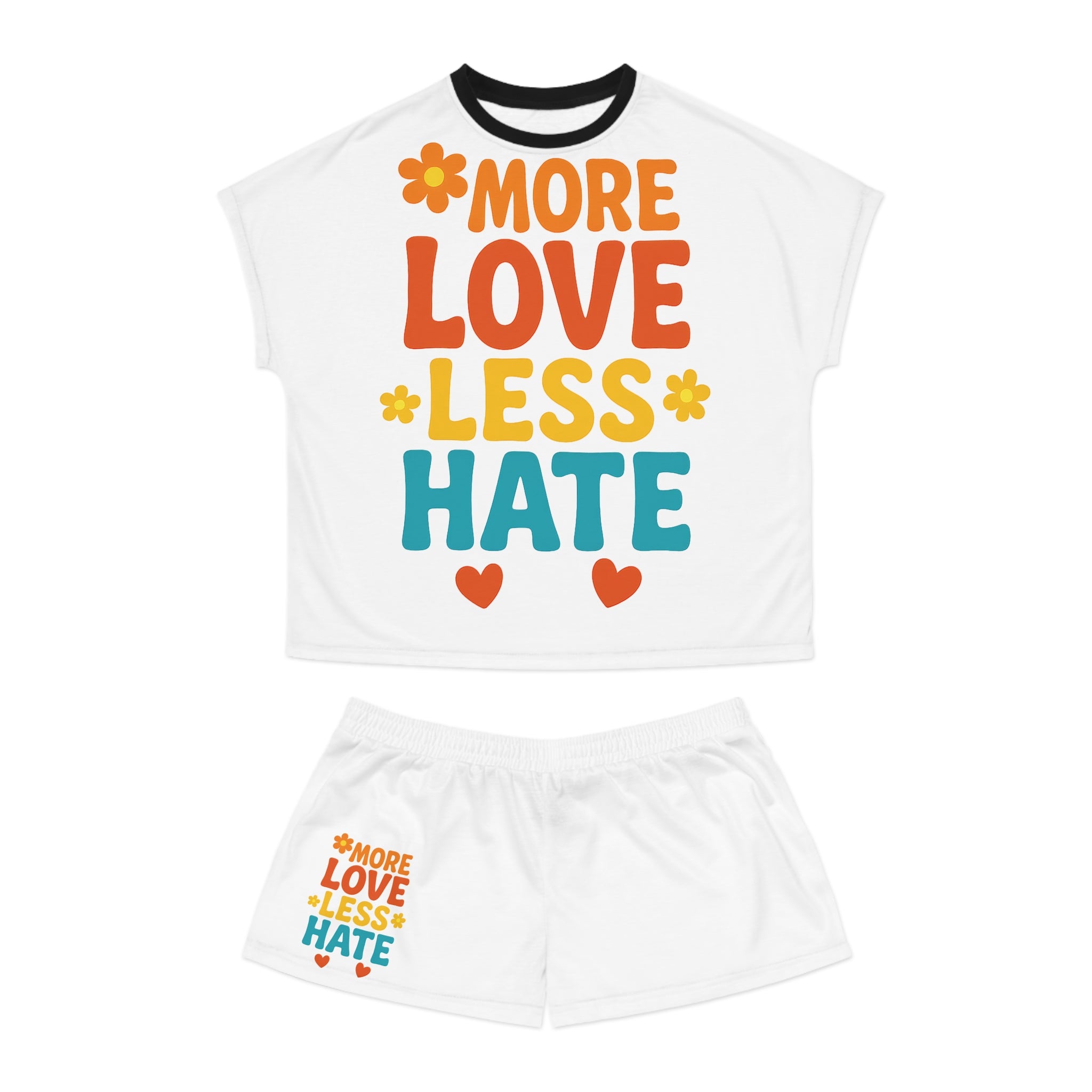 Women's Pyjama Set - More Love Less Hate Design