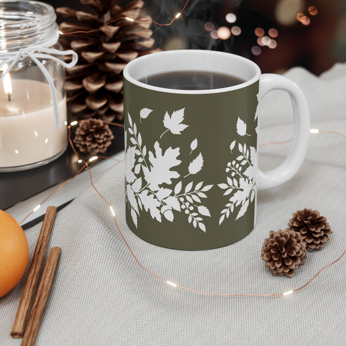 Ceramic Mug - Autumn Mug - Green