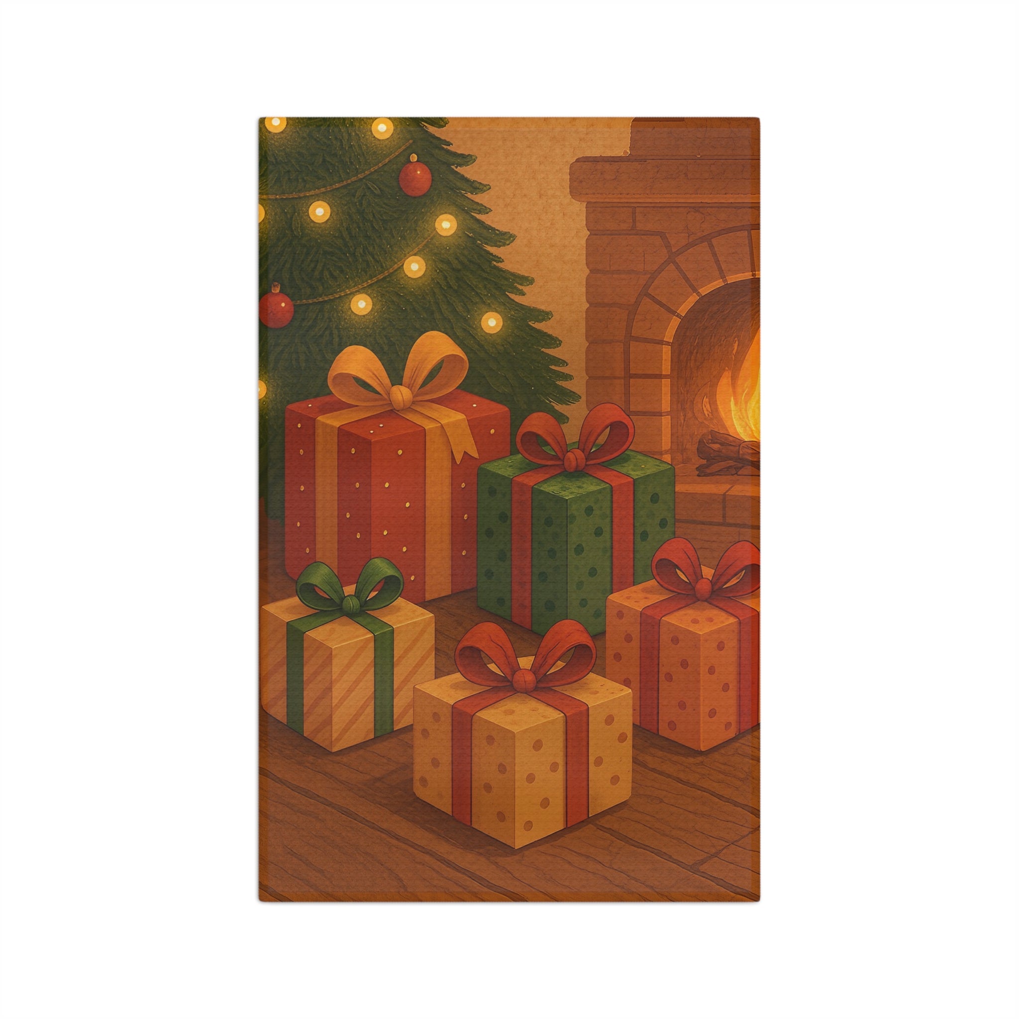 Tea Towel Microfiber - Christmas Presents Design