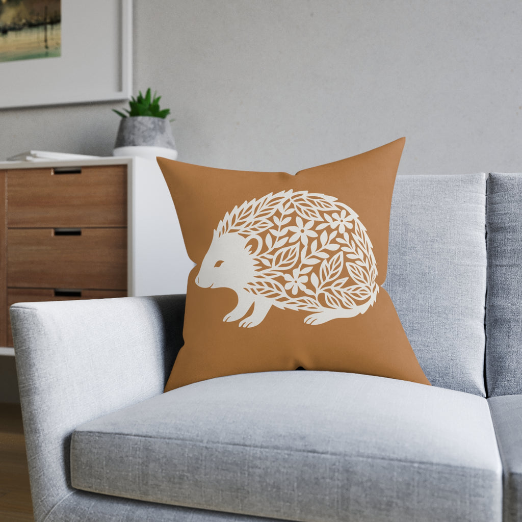 Square Cushion - Hedgehog - Nature Design