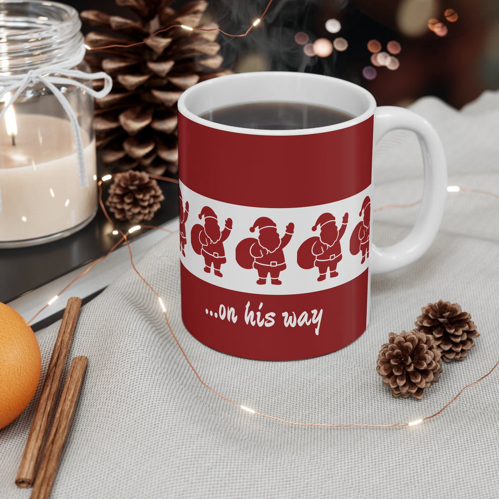 Ceramic Mug - Santa's On His Way - Christmas