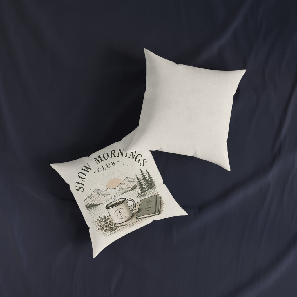 Square Cushion - Slow Mornings Club