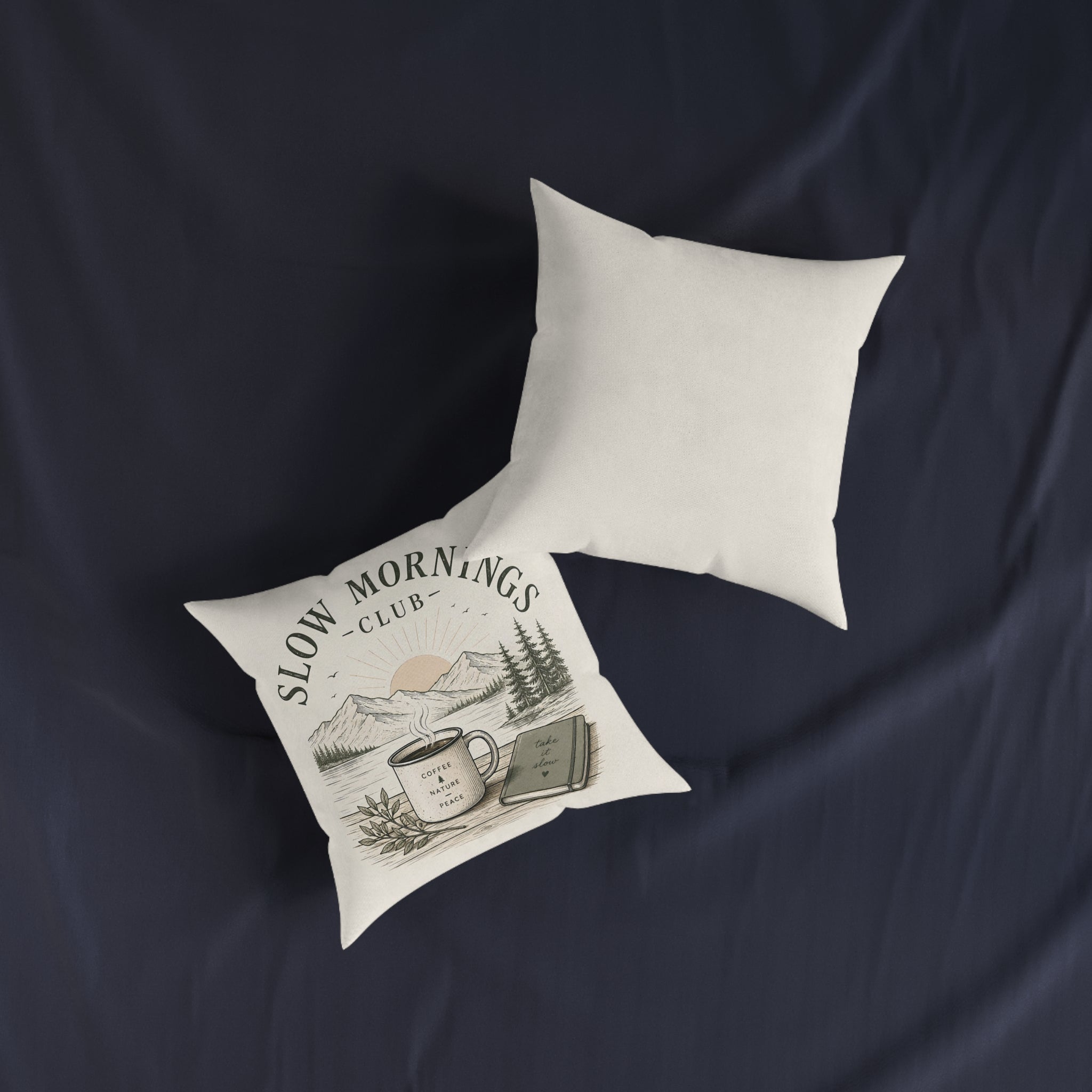Square Cushion - Slow Mornings Club