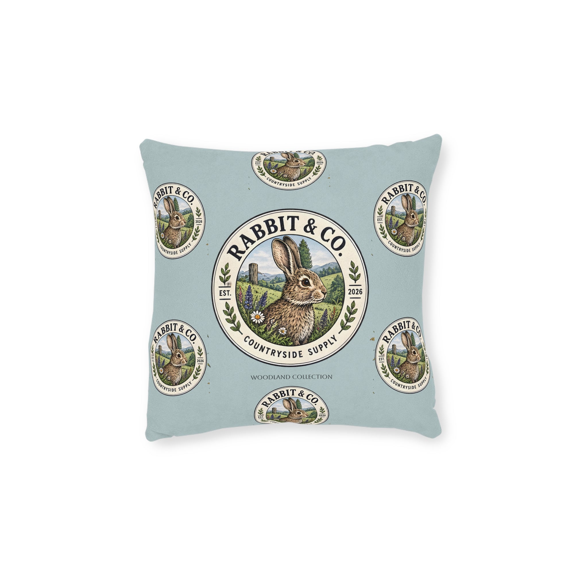 Square Cushion - Rabbit - Woodland Collection
