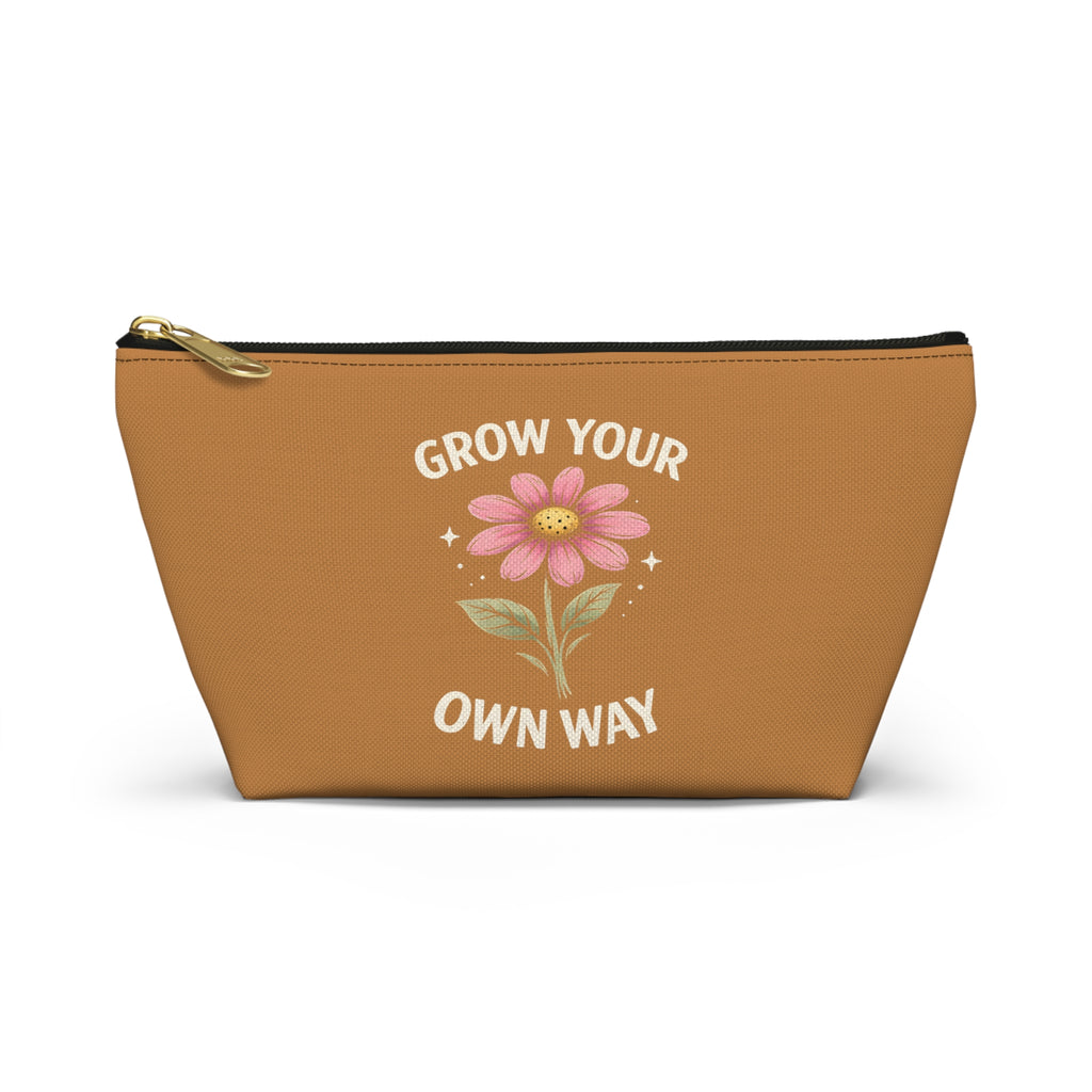 Travel Cosmetic Make-Up Bag - Grow Your Own Way - Motivational Design