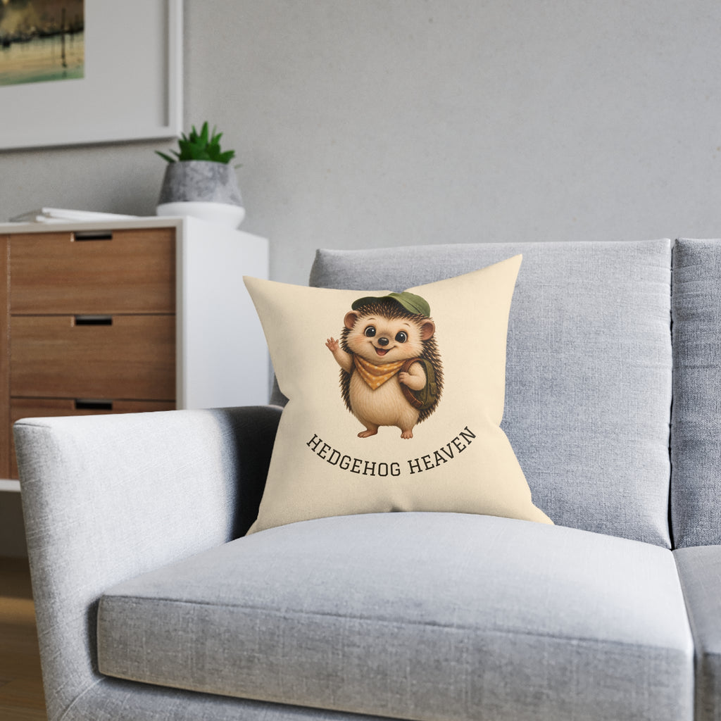 Square Cushion - Hedgehog Heaven | Hedgehog & Woodland Home Decor