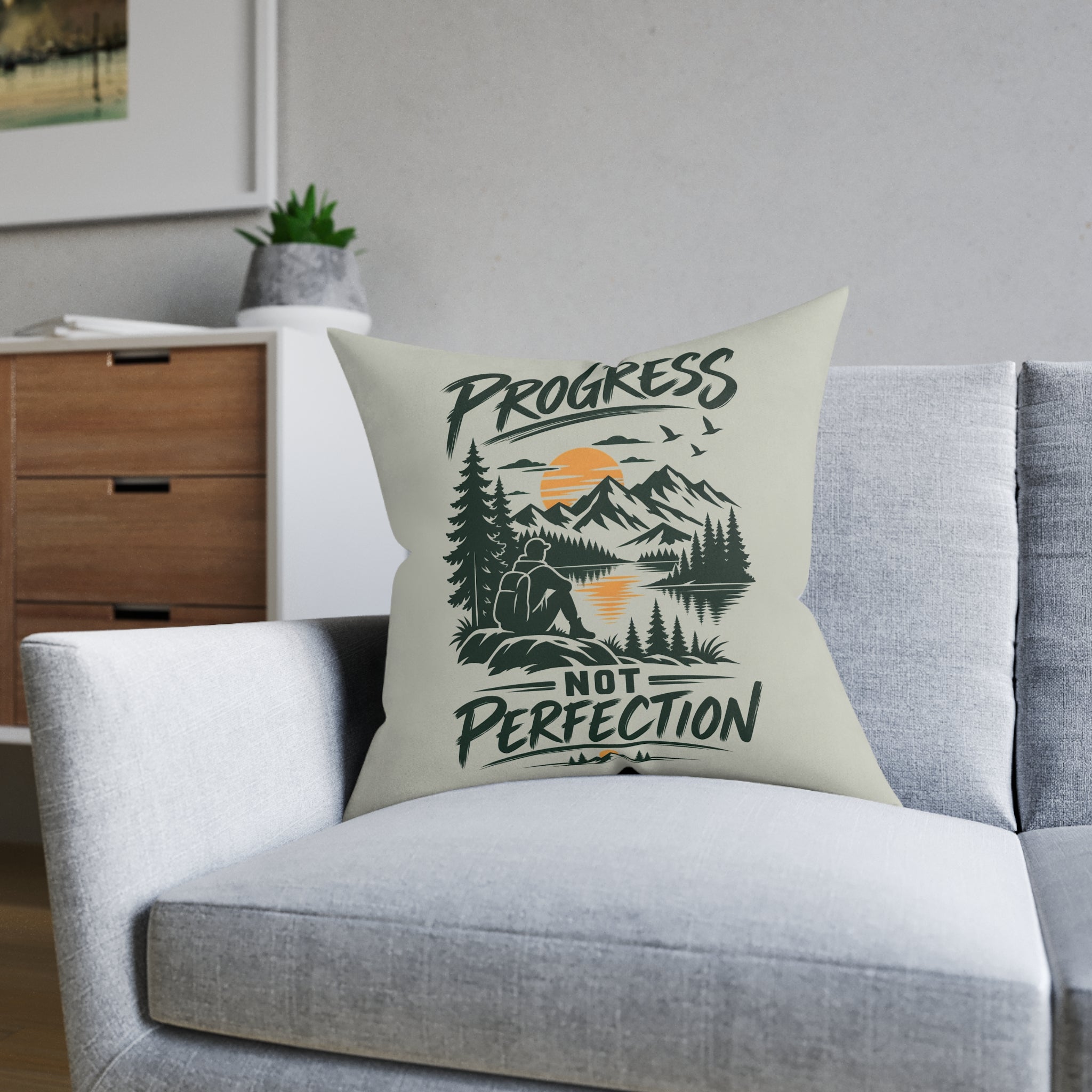 Square Cushion - Progress Not Perfection