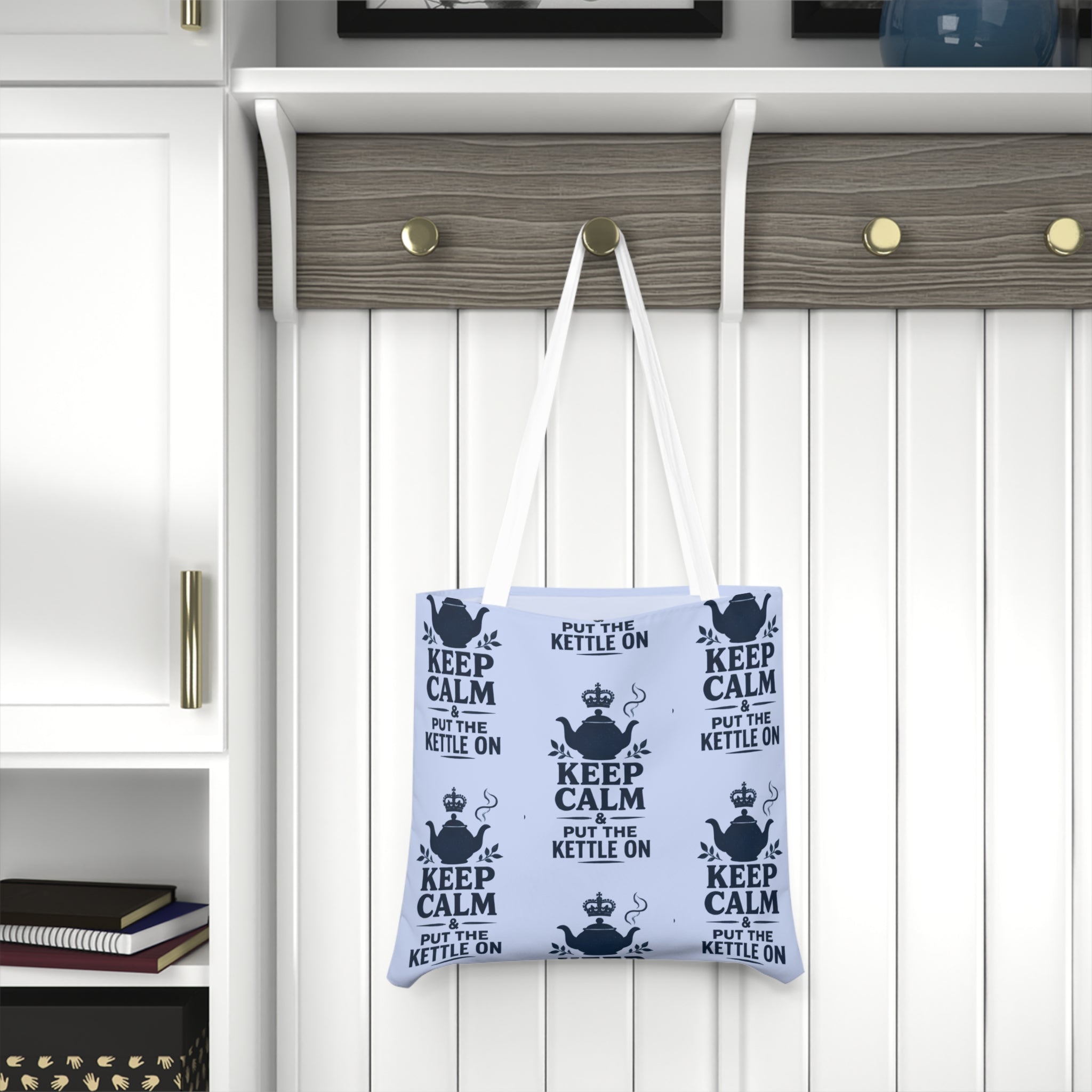 Large Beach Tote Bag – But First Tea
