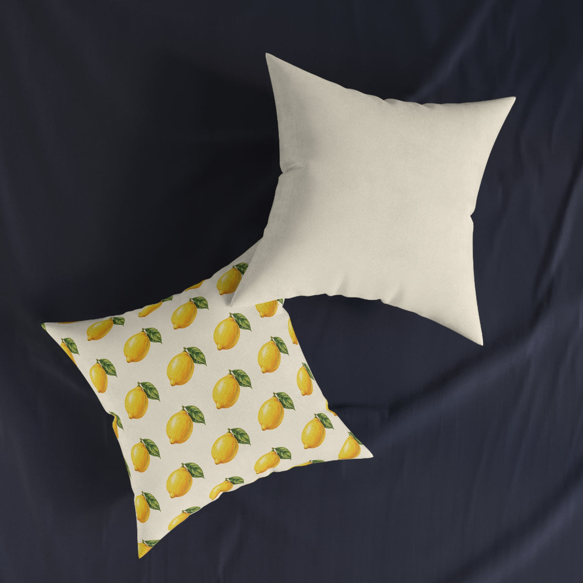 Square Cushion – Lemon Pattern | Fruit & Summer Home Decor