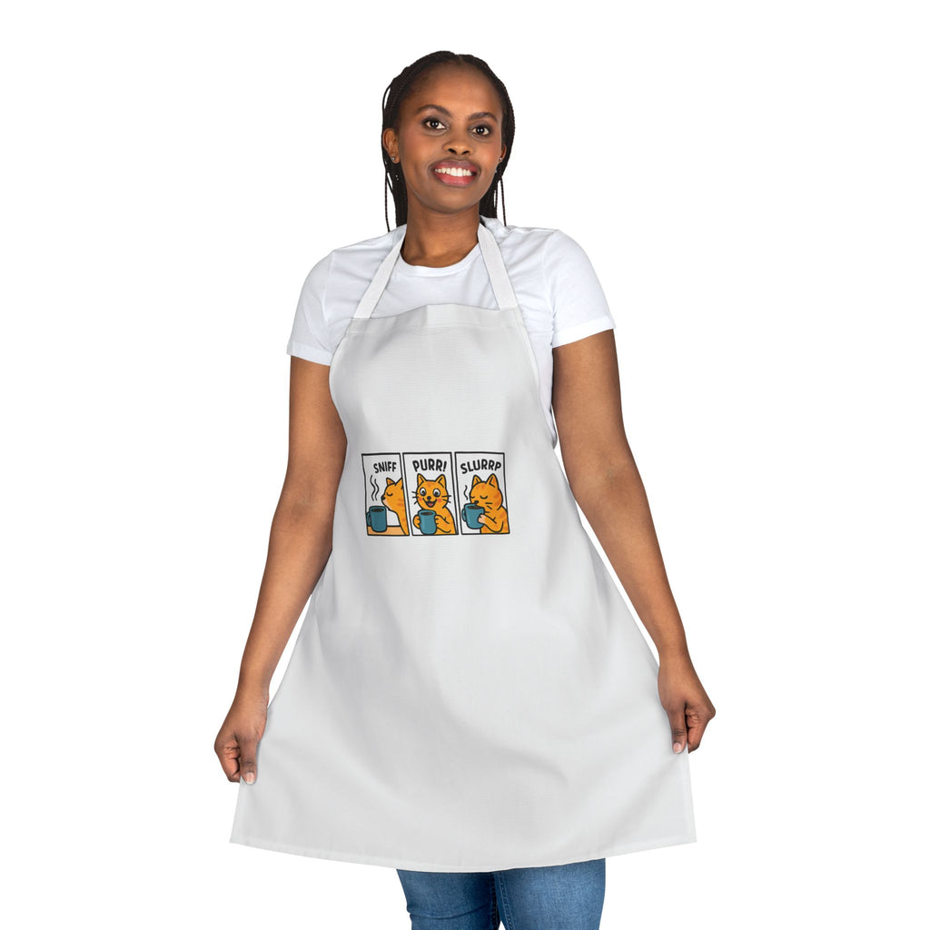 Kitchen Apron - Coffee Cat - Motivational Design
