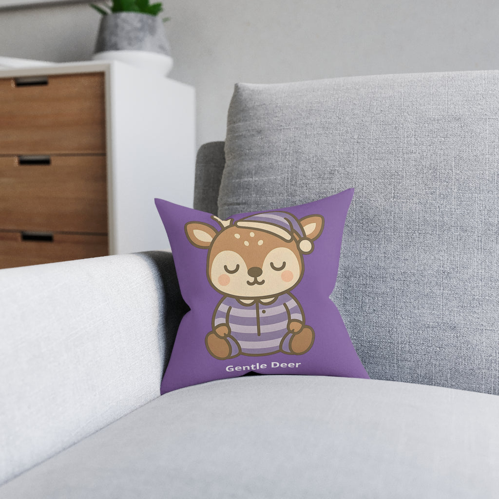 Square Cushion - Gentle Deer - The Woodland Dreamers