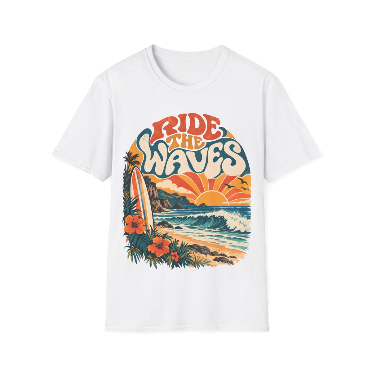 Unisex T-Shirt – Ride the Waves | Coastal Lifestyle T-Shirt