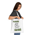Medium Garden Tote Bag – “Probably in the Garden” Compact Tote for Gardeners