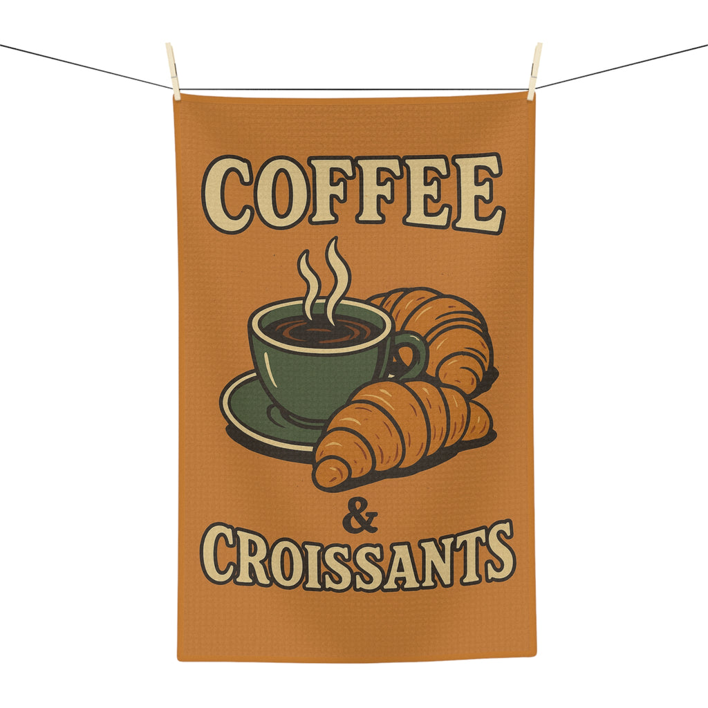 Microfiber Tea Towel - Coffee & Croissants
