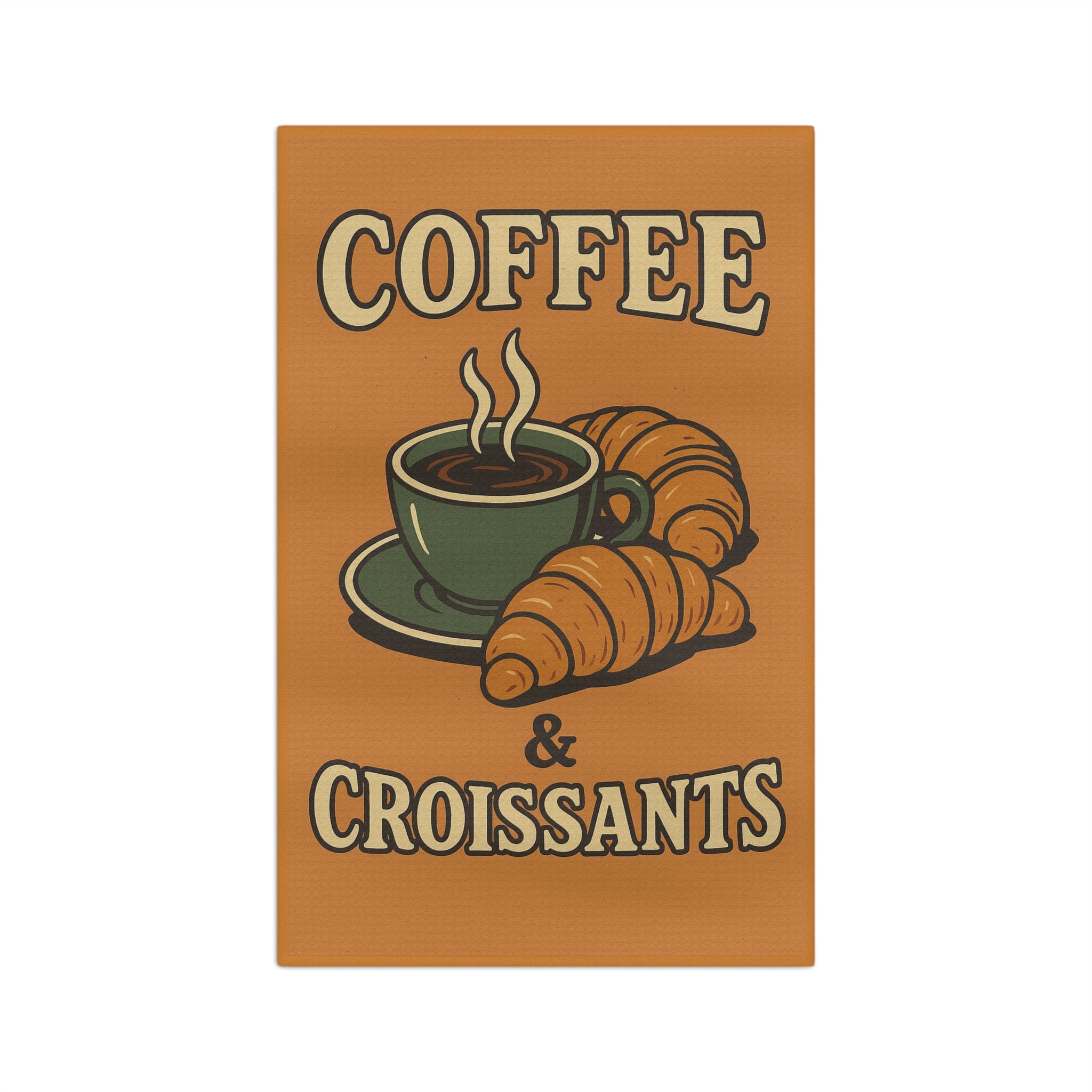 Microfiber Tea Towel - Coffee & Croissants