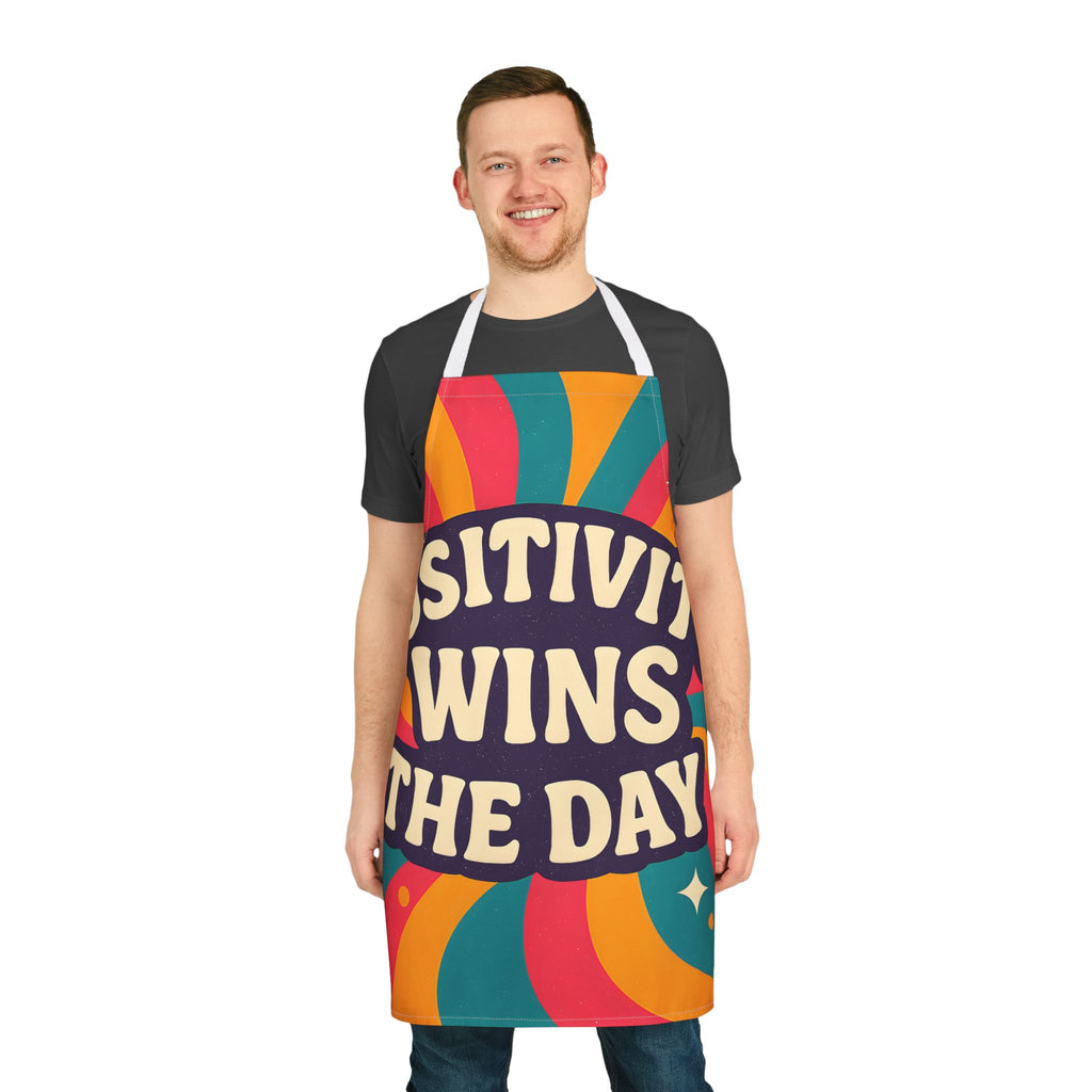 Kitchen Apron - Positivity Wins the Day Design