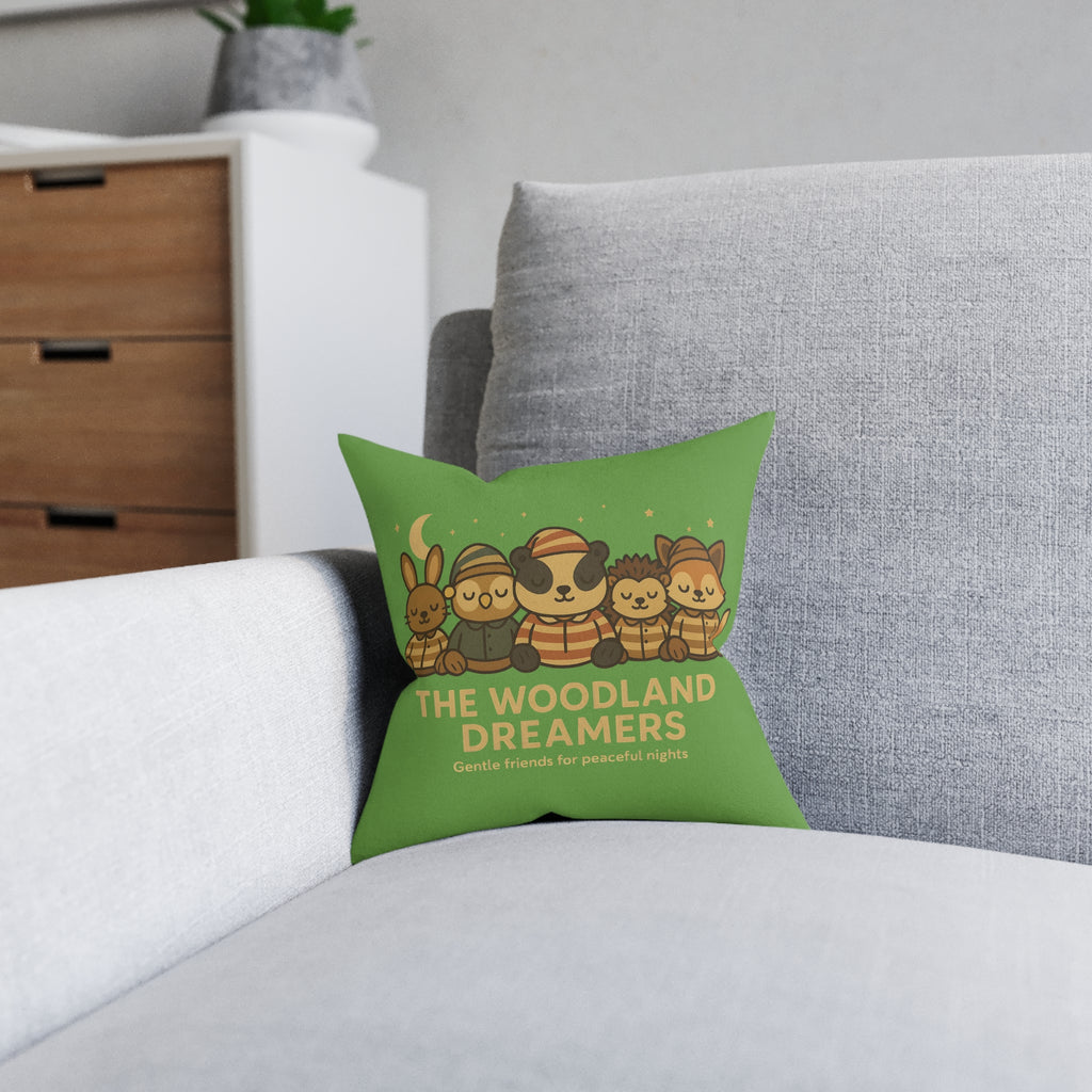 Square Cushion - Woodland Dreamers (Woodland Green)