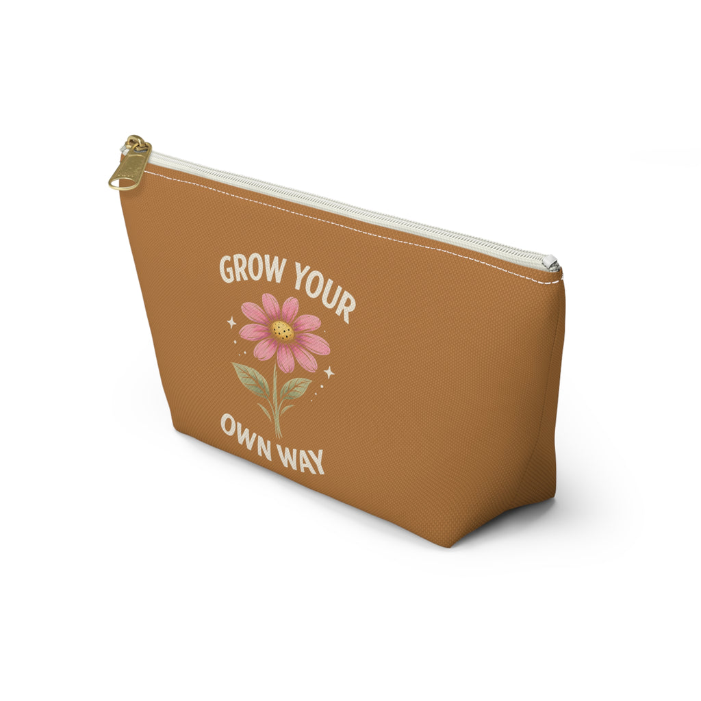 Travel Cosmetic Make-Up Bag - Grow Your Own Way - Motivational Design