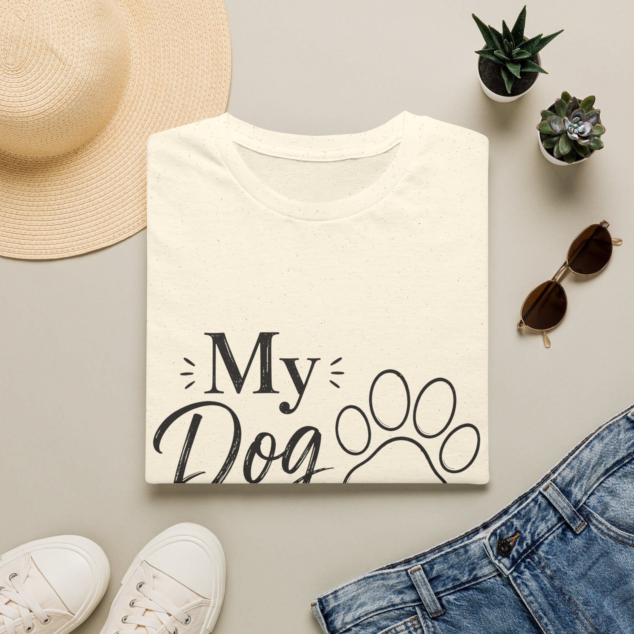 Unisex T-Shirt – My Dog Is My Therapist | Dog Lover Tee