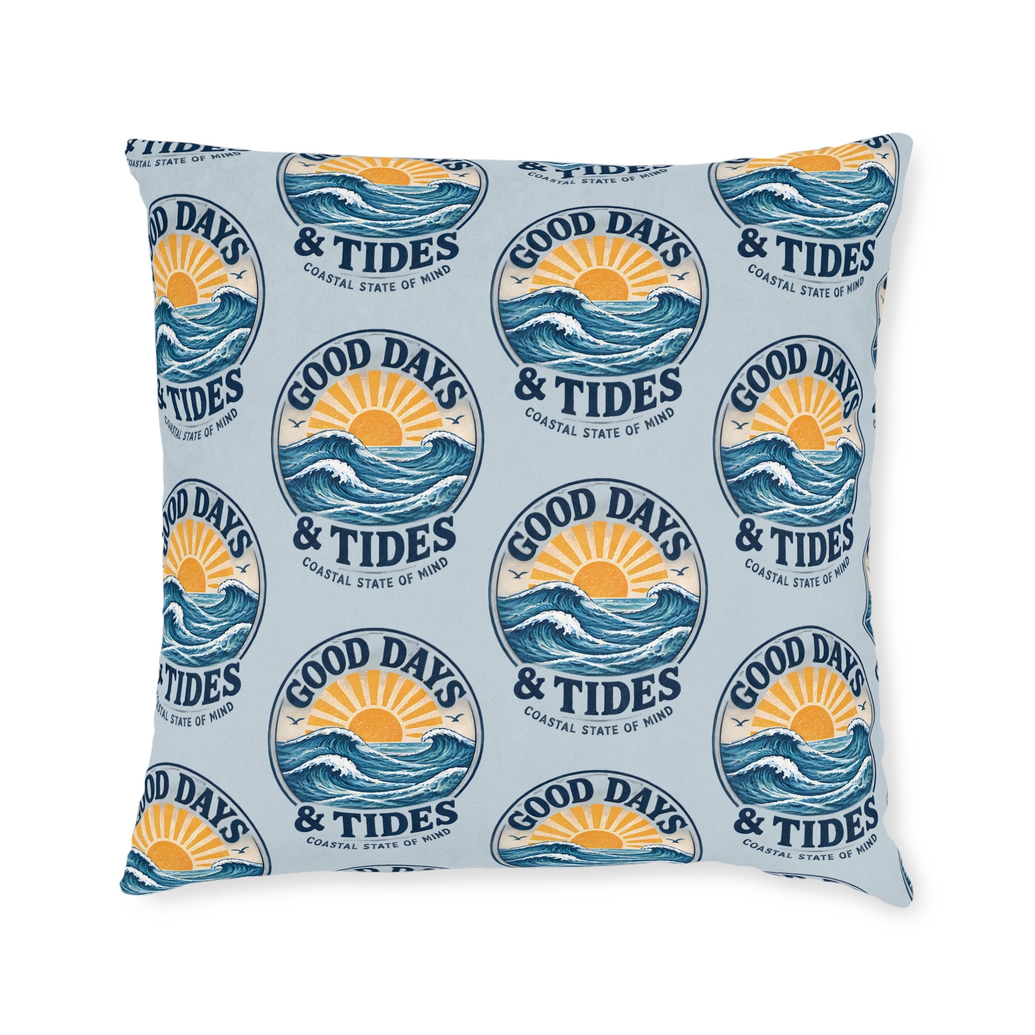 Square Cushion - Good Days & Tides | Coastal Home Decor