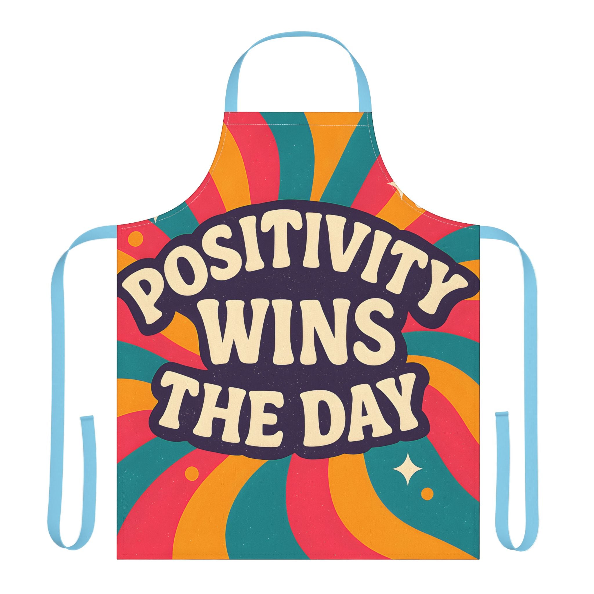 Kitchen Apron - Positivity Wins the Day Design