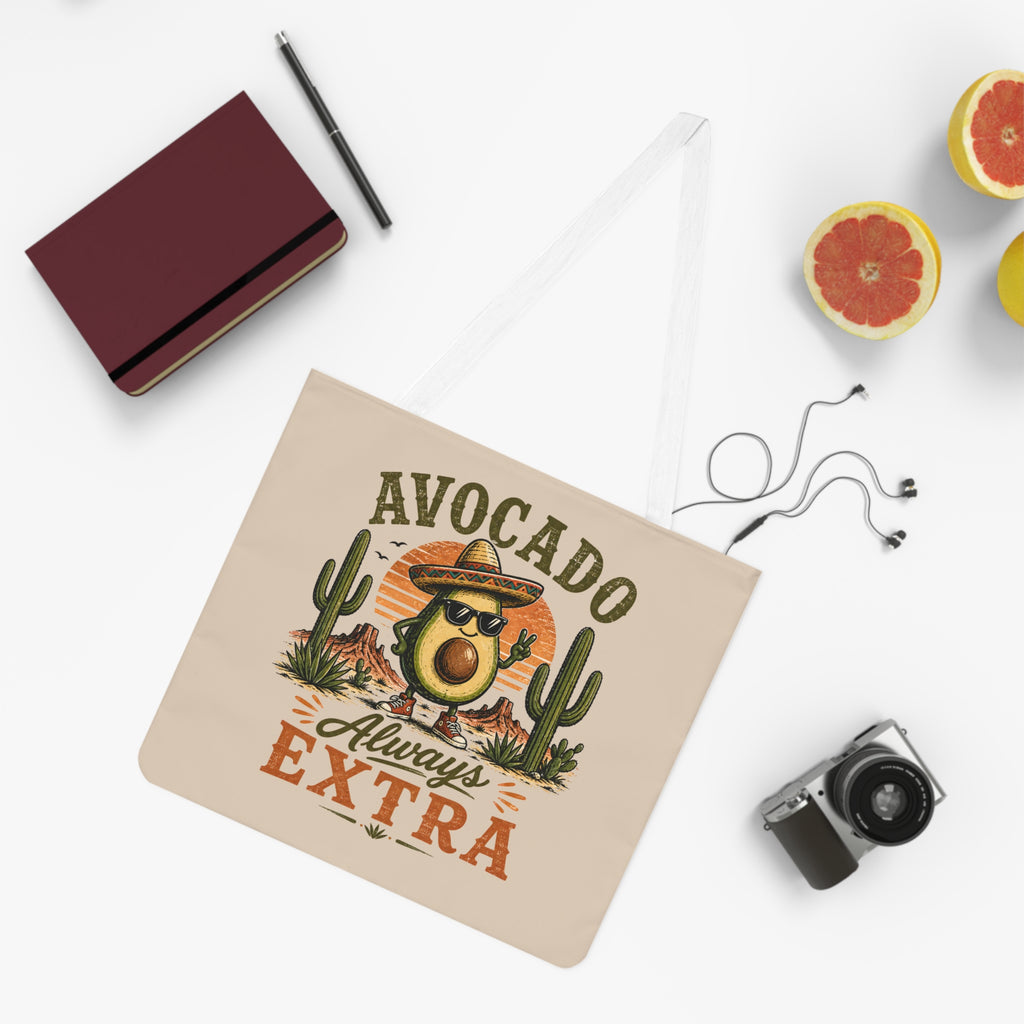 Large Beach Tote Bag – Avocado Always Extra