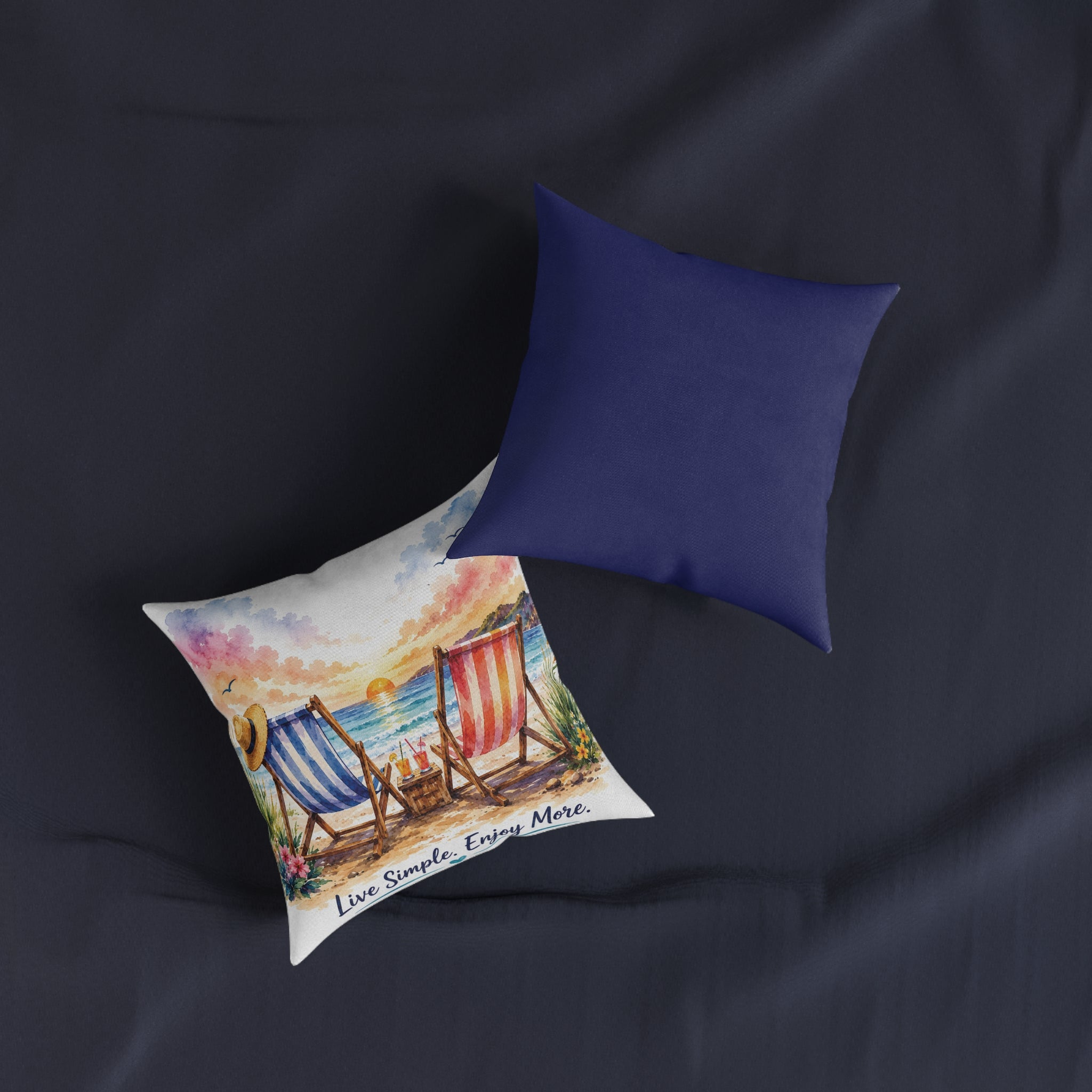 Square Cushion - Live Simple. Enjoy More.