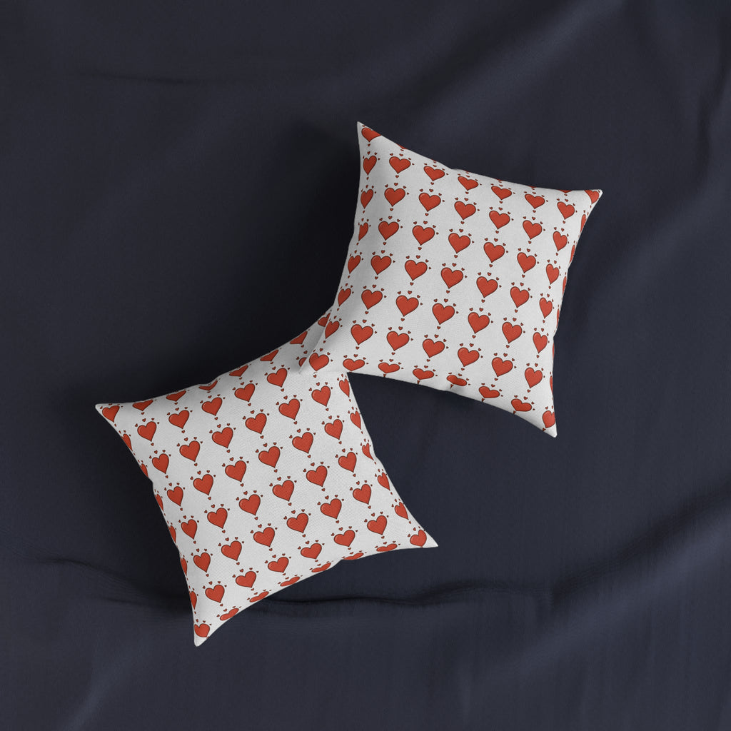 Square Cushion - Hearts Design