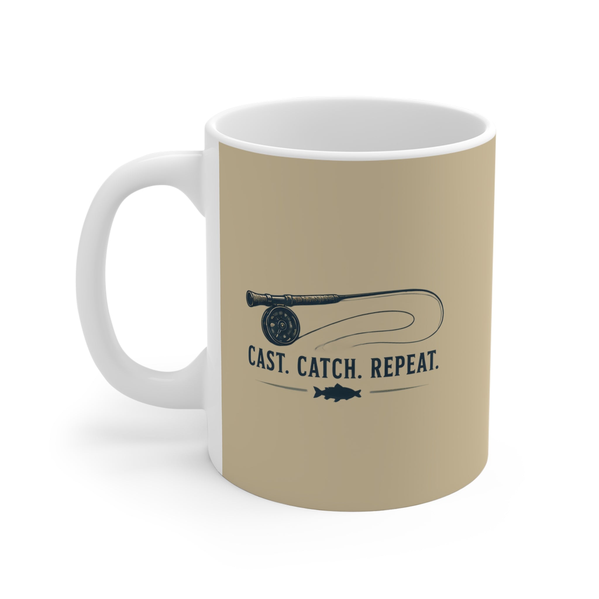 Ceramic Mug – Cast. Catch. Repeat. | Fishing & Angling Mug