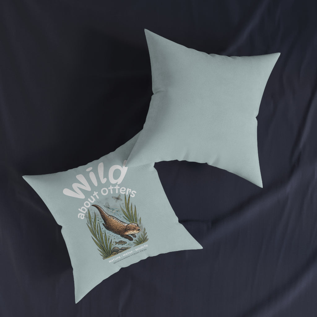 Square Cushion - Wild about Otters