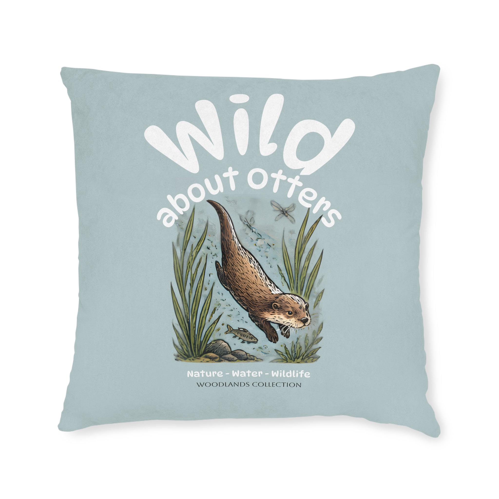 Square Cushion – Wild About Otters | Woodland Collection
