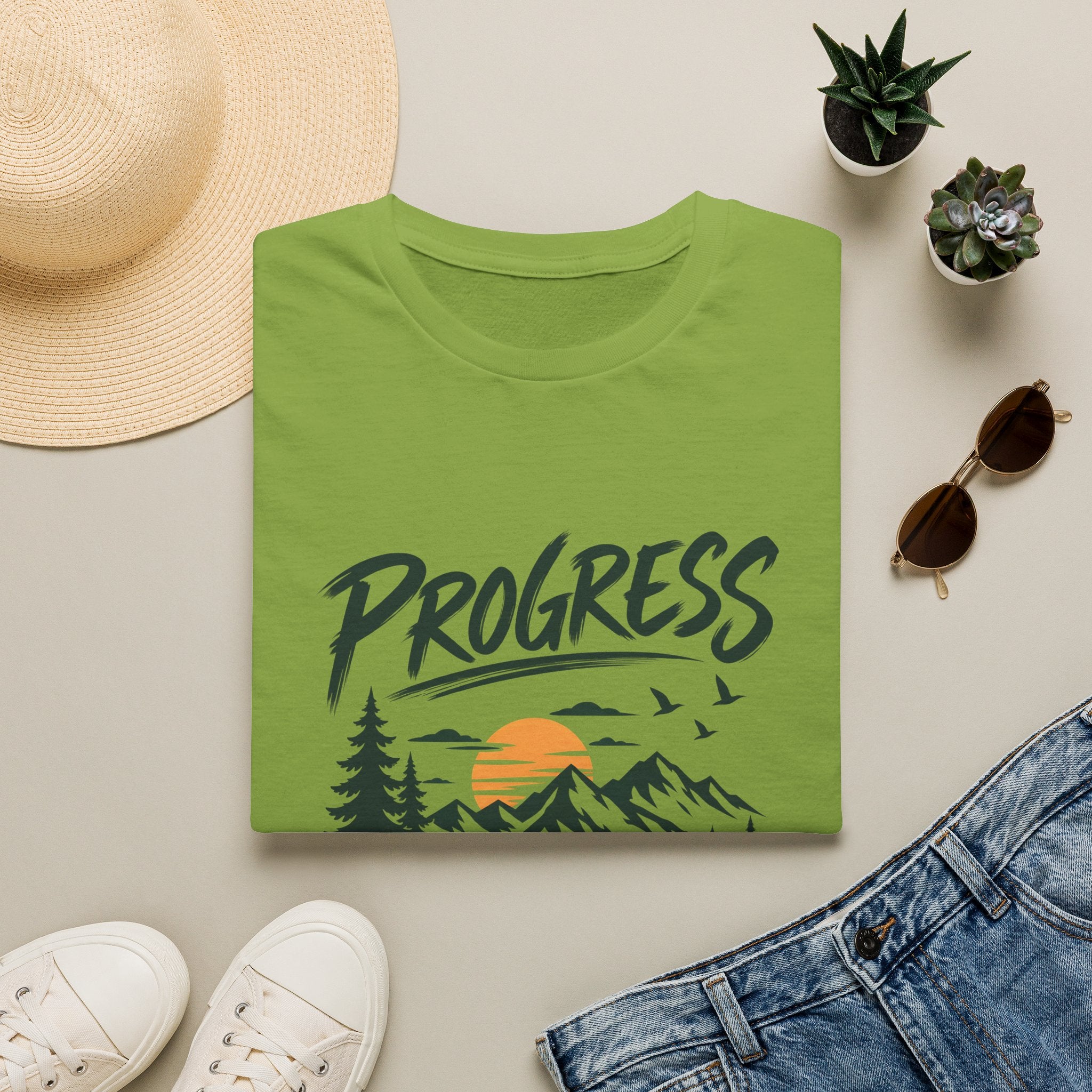 Unisex T-Shirt – Progress Not Perfection | Motivational Lifestyle T-Shirt