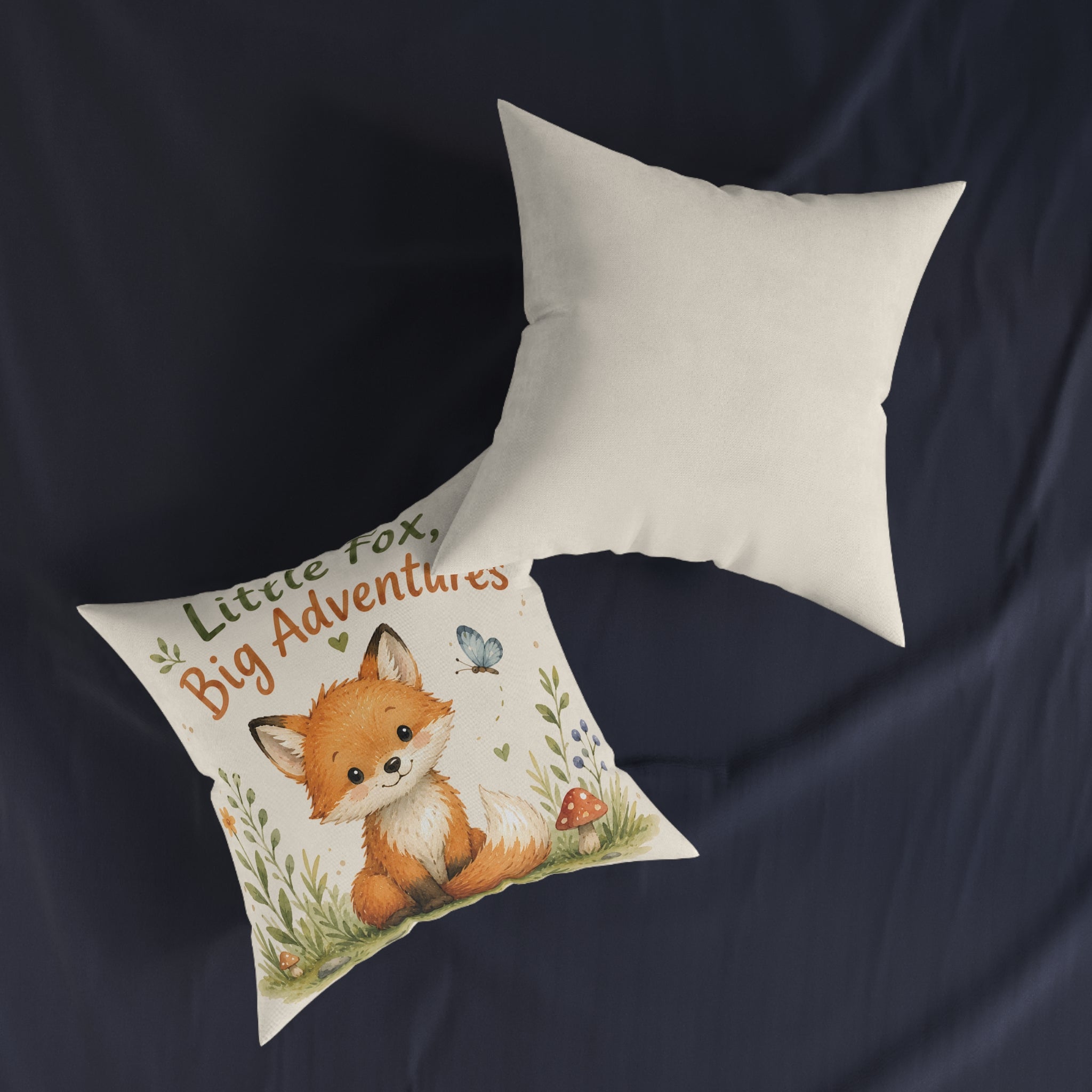 Square Cushion - Litte Fox, Big Adventures Nursery, Playroom, Themed Children Bedrooms