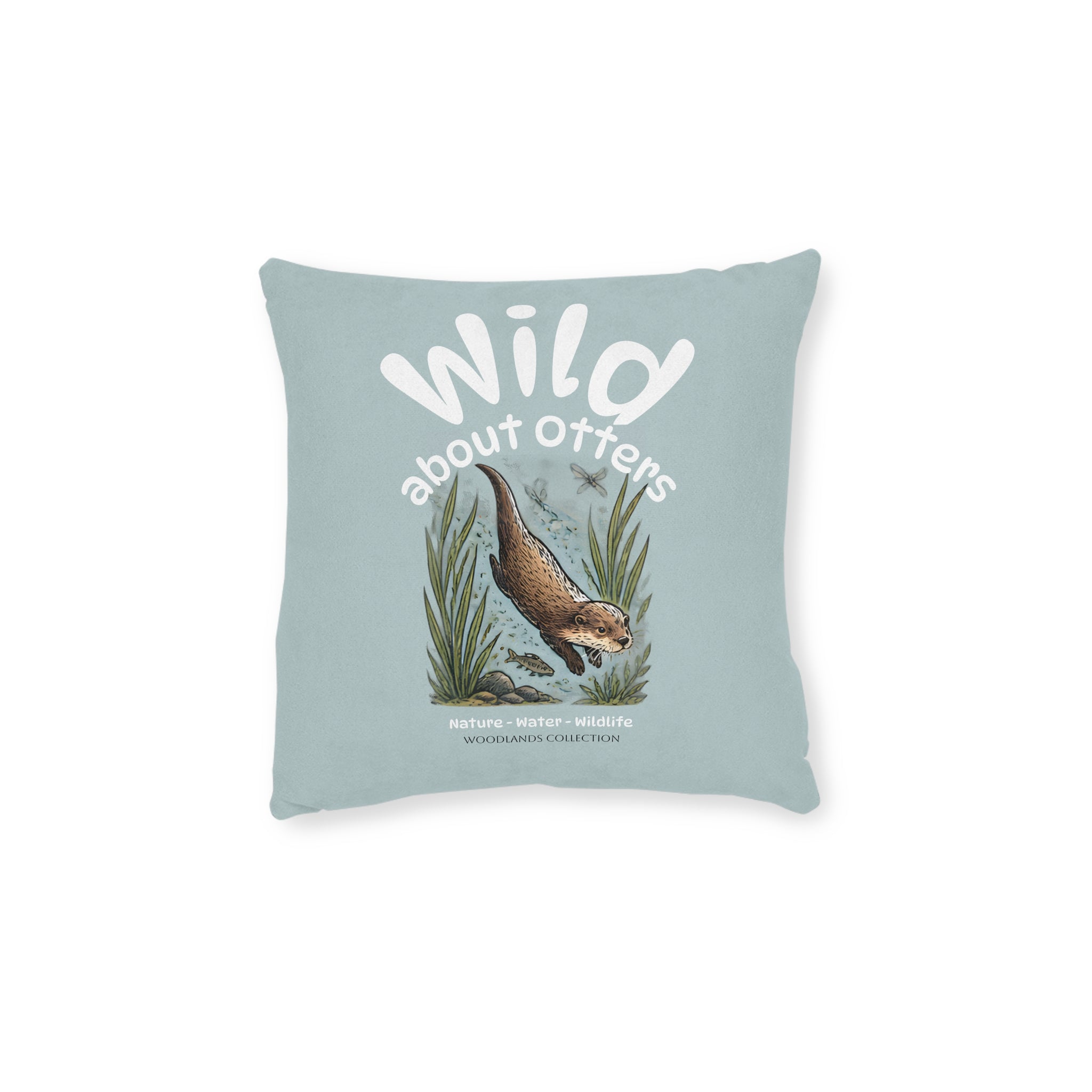 Square Cushion - Wild about Otters