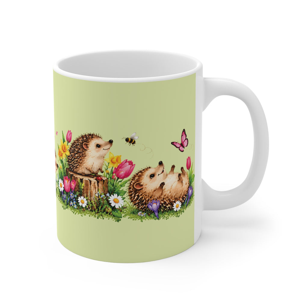 Ceramic Mug - Hedgehog Spring Fun