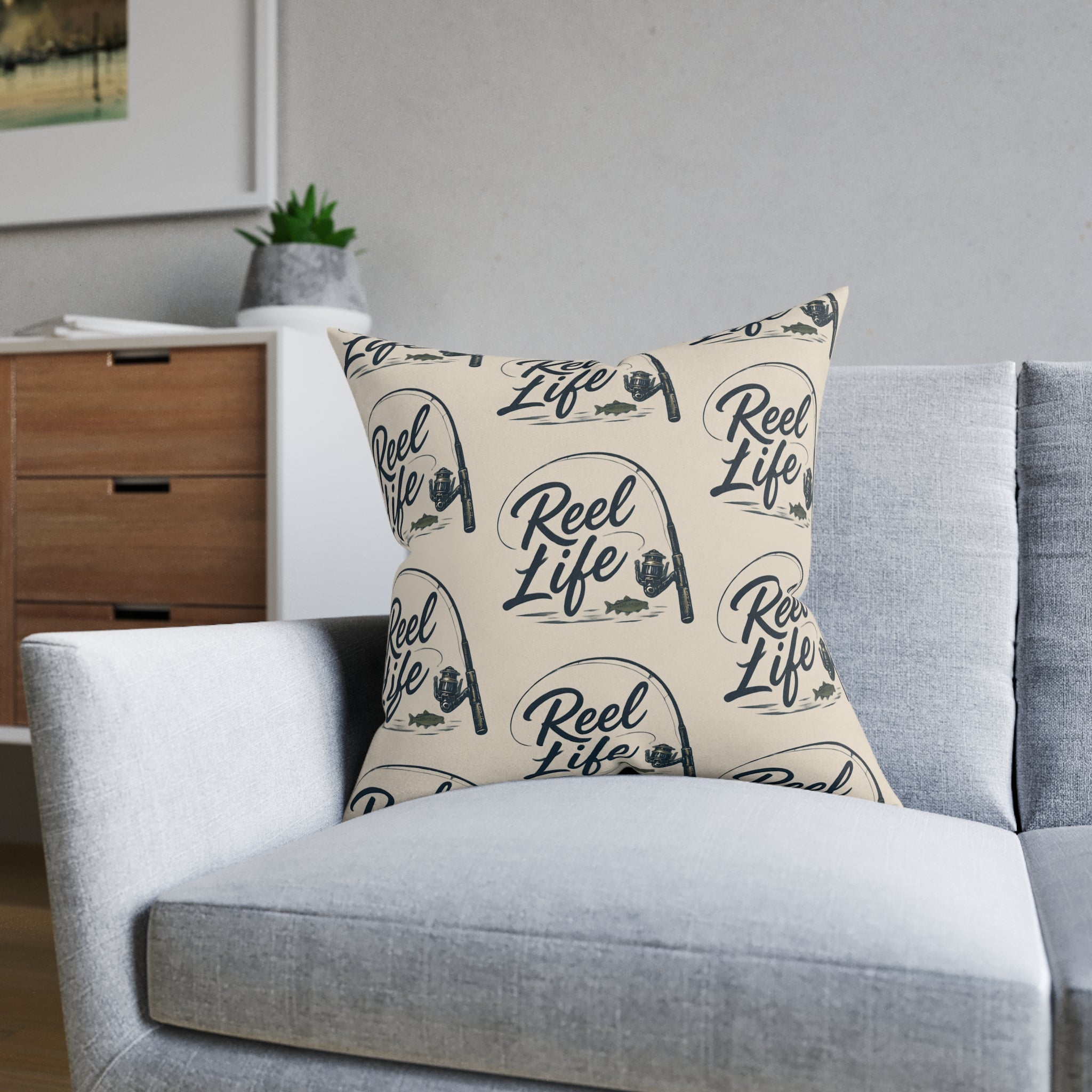Square Cushion – Reel Life | Fishing & Angling Cushion