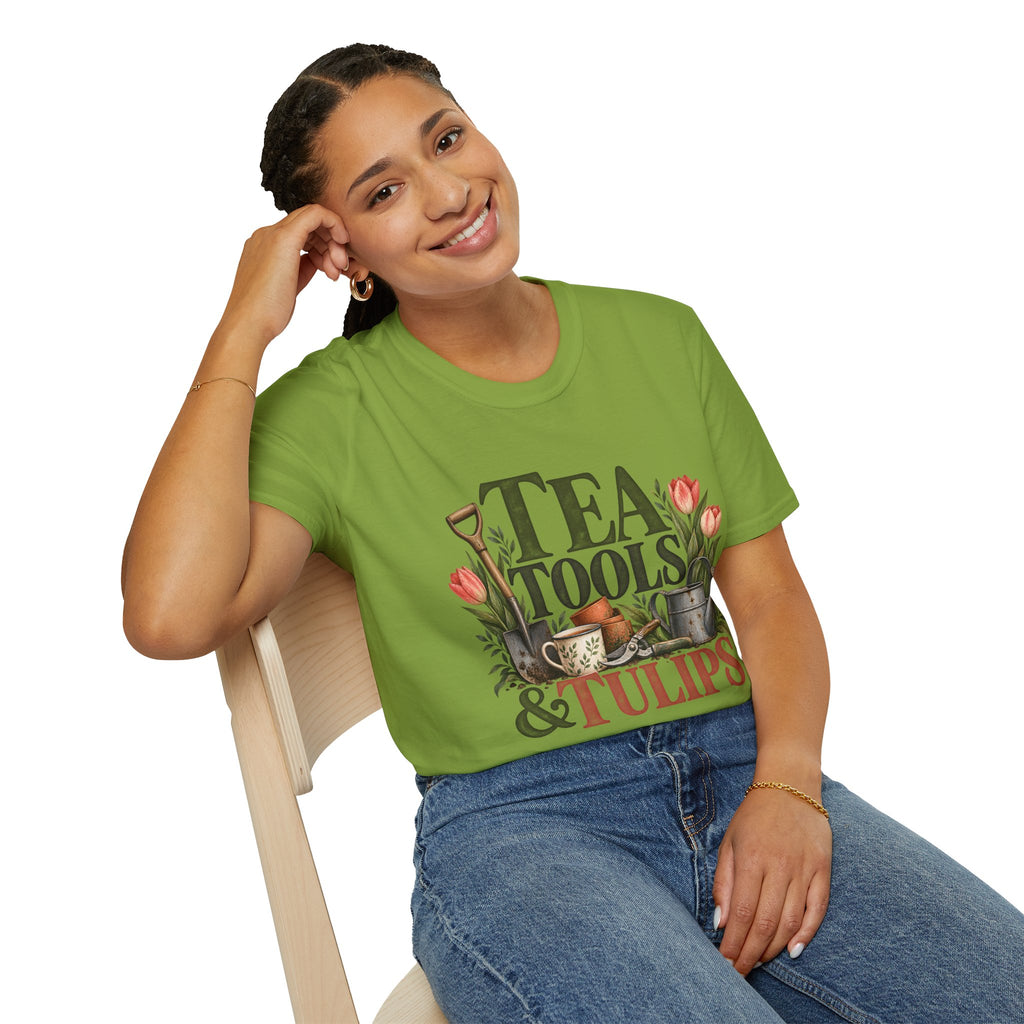 Unisex T-Shirt - Tea, Tools & Tulips