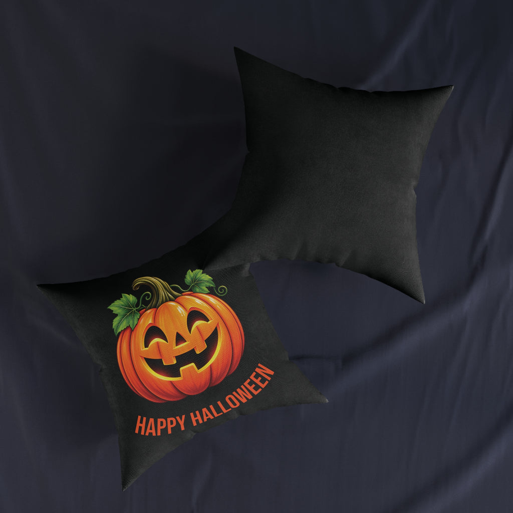 Square Cushion - Happy Halloween - Pumpkin