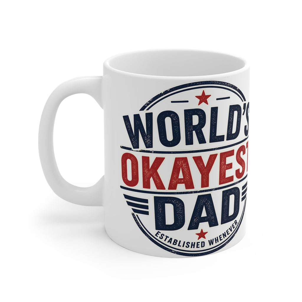 Dad Ceramic Mug - World's Okayest Dad