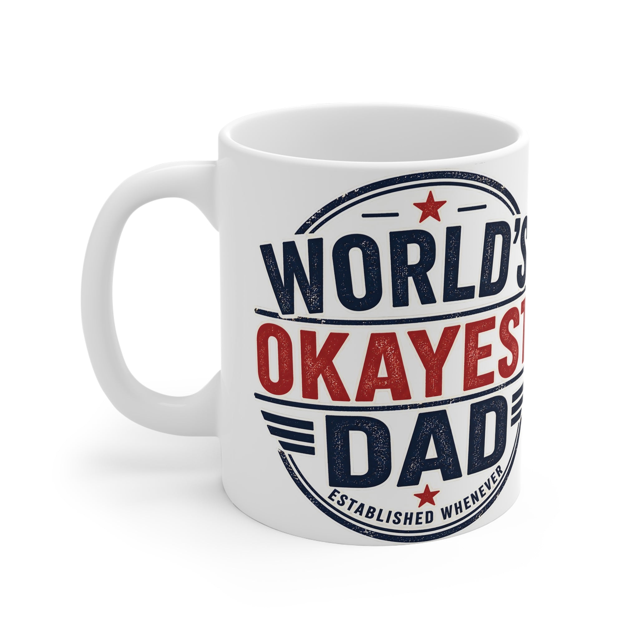 Dad Ceramic Mug - World's Okayest Dad