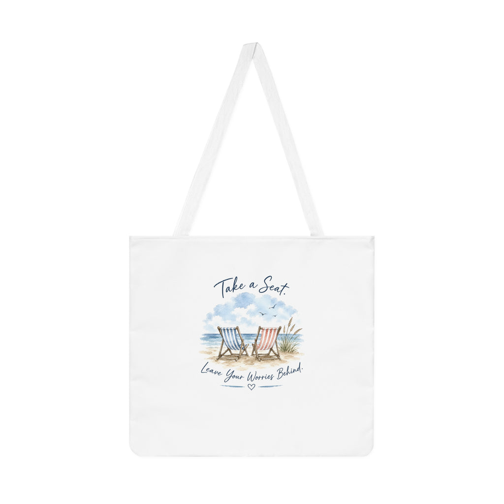 Copy of Copy of Copy of Copy of Large Beach Tote Bag – Happiness Comes in Waves