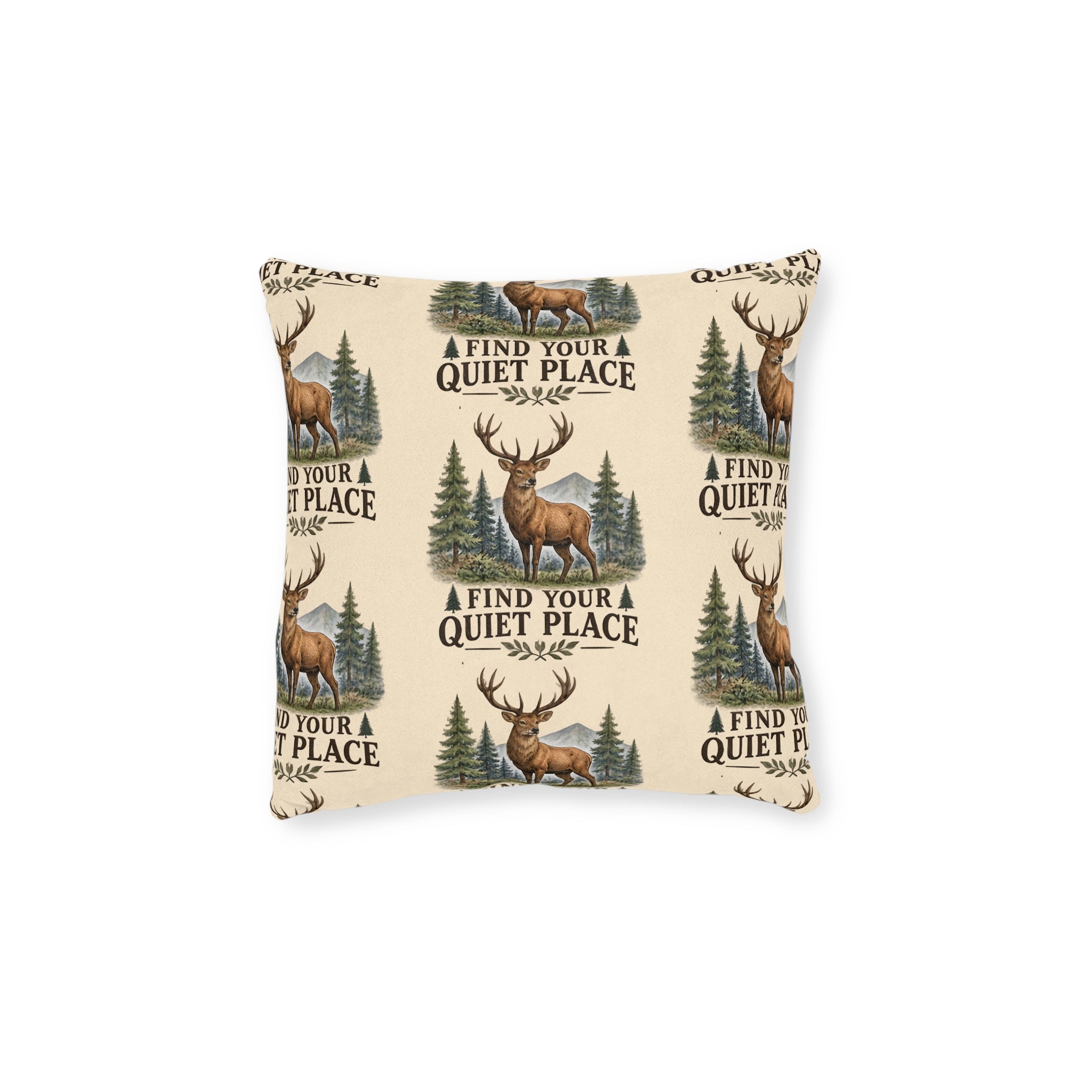 Square Cushion – Find Your Quiet Place | Relaxation & Wellbeing Cushion