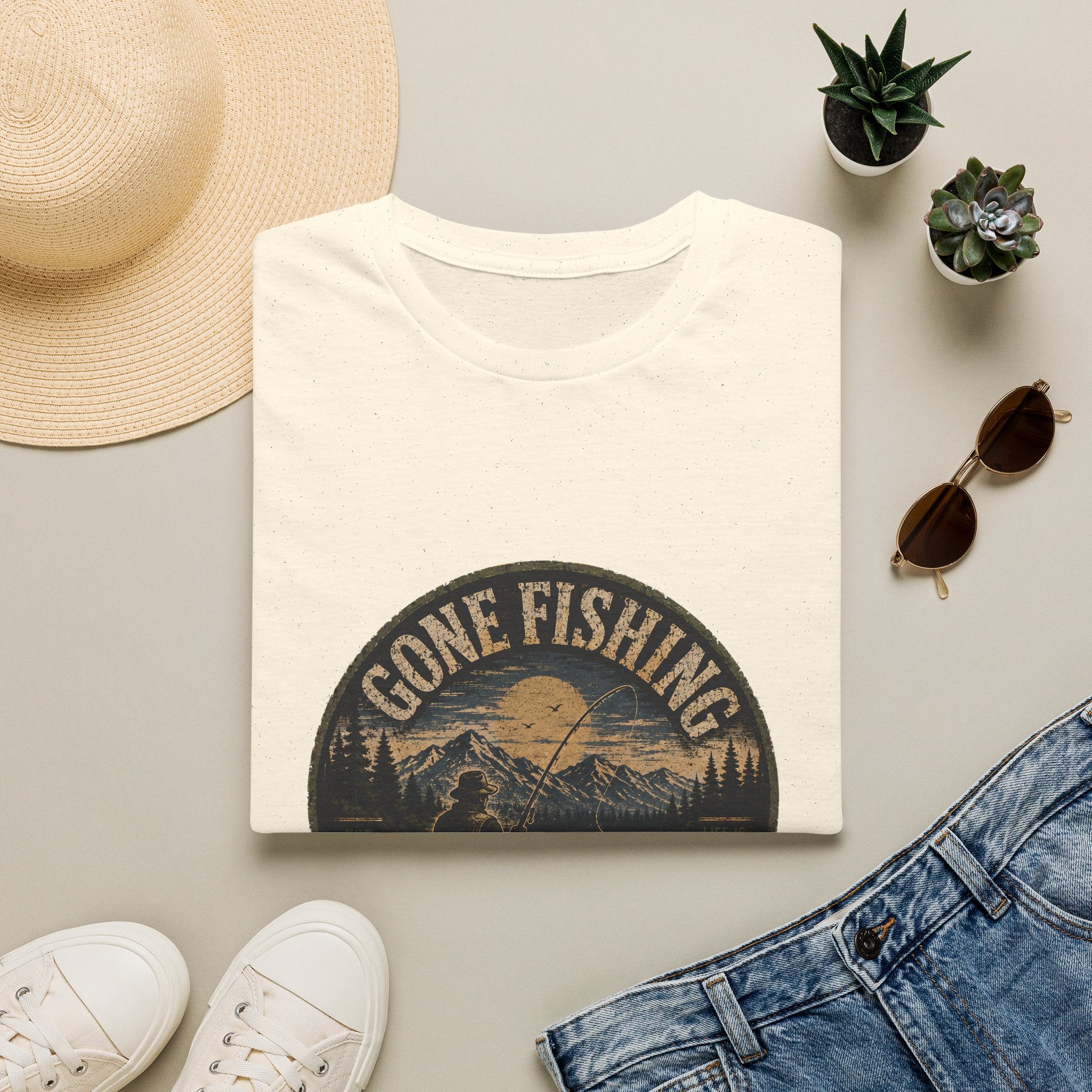 Unisex T-Shirt - Gone Fishing | Fishing Graphic Tee