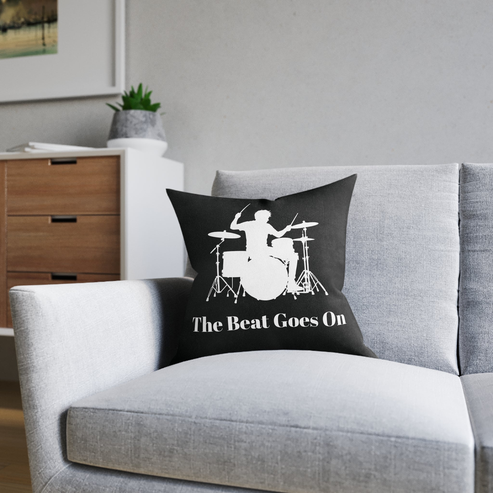 Square Cushion – The Beat Goes On | Music Lover Cushion