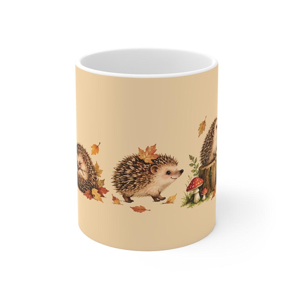 Ceramic Mug - Hedgehog Autumn Fun