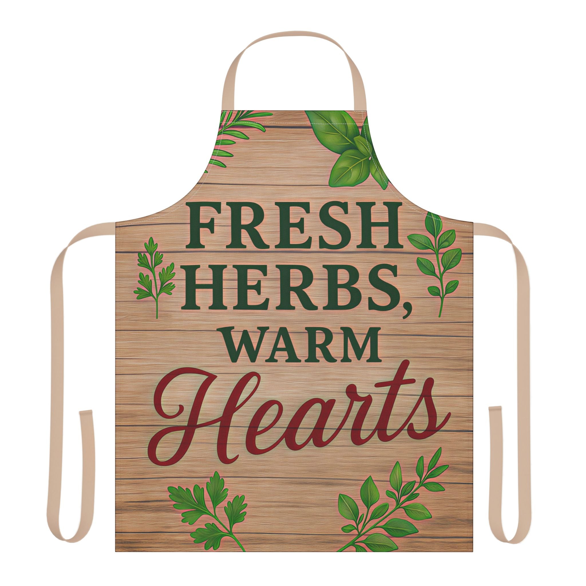 Kitchen Apron - Fresh Herbs, Warm Hearts Design