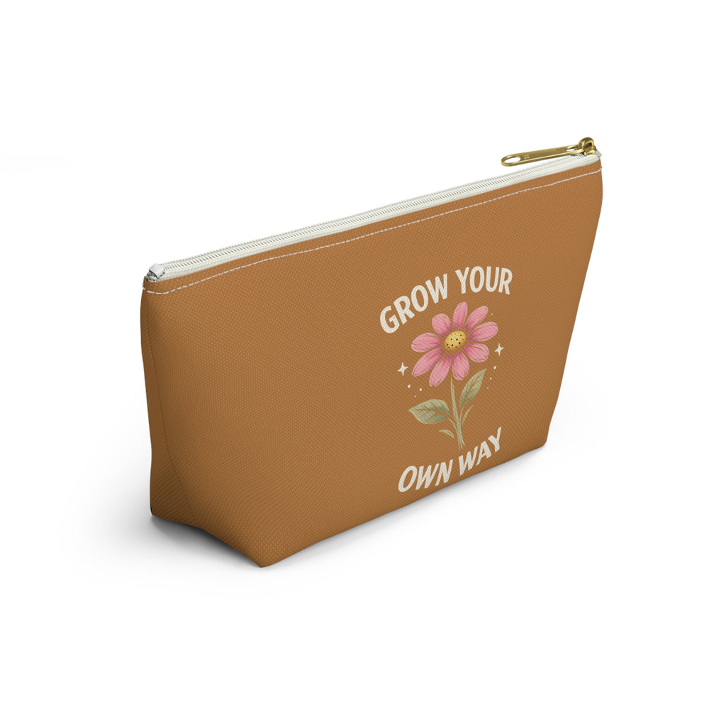 Travel Cosmetic Make-Up Bag - Grow Your Own Way - Motivational Design