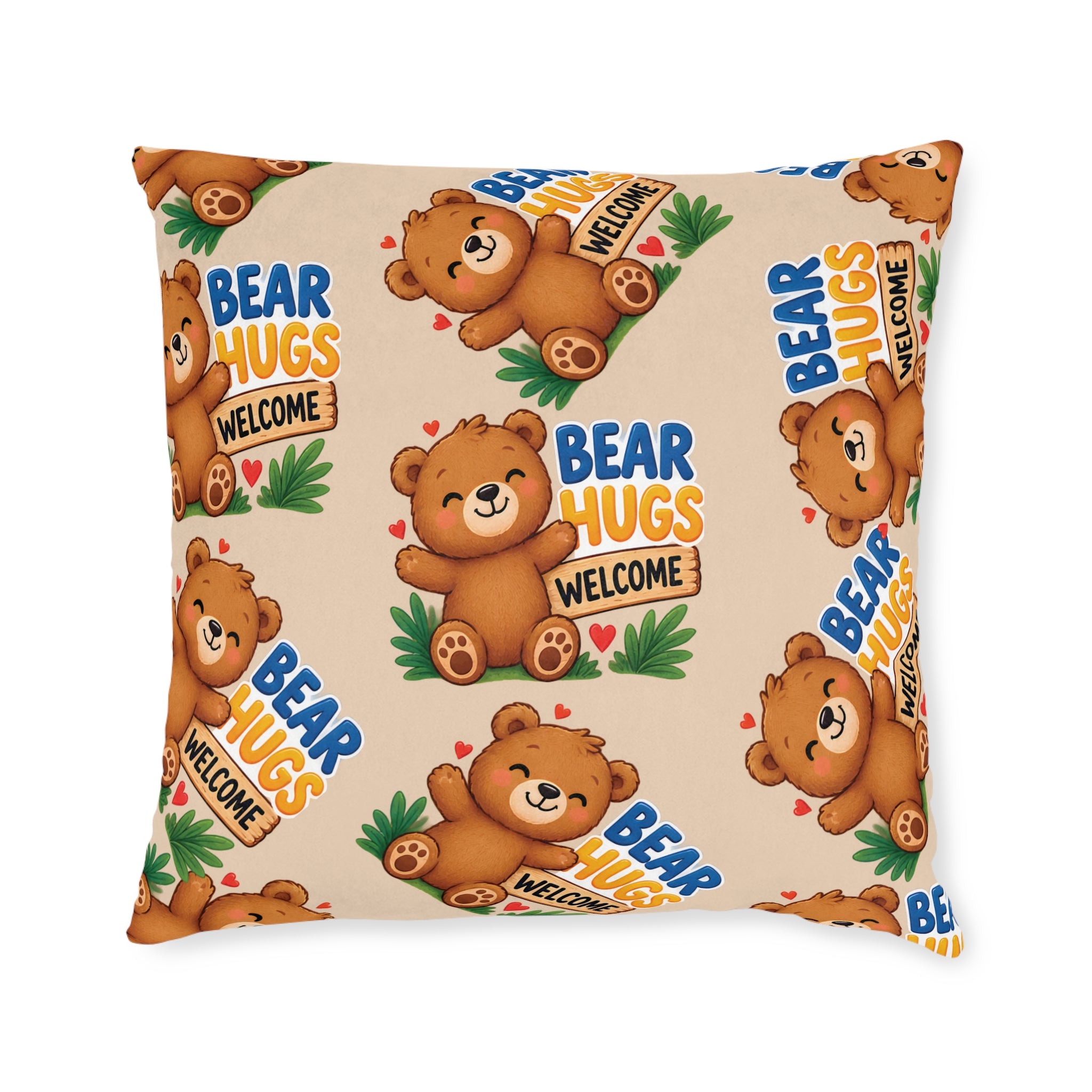 Square Cushion - Bear Hugs Welcome